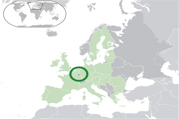 mapa de luxemburgo