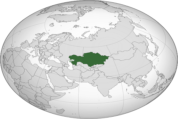 mapa de kazajistan