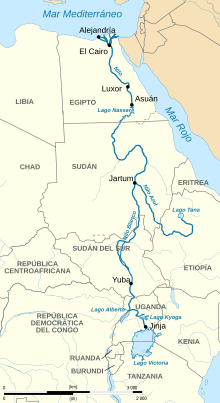 mapa del rio nilo