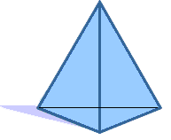 pirámide de base triangular