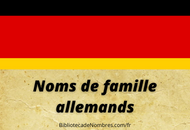 Noms de famille allemands