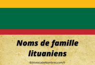 Noms de famille lituaniens